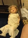 Vintage Porcelain and leather dolls