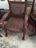 1 of 2 great chairs look to be hand carved