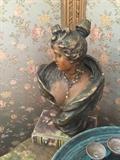 Chalkware lady bust