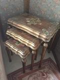 Florentine hand painted nesting tables