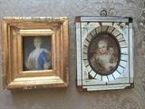 Antique hand painted portraits
