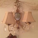 Tole iron wall sconce