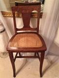 Antique tiger oak vanity chair