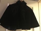 Black velvet vintage cape