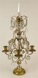 ANTIQUE FRENCH GILT BRONZE AND CRYSTAL GIRANDOLE