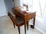 sewing machine with table
