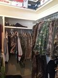 Huge amount of camouflage clothes