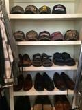 Some of the many men's shoes & hats