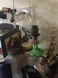 Oil lamps and other vintage selections