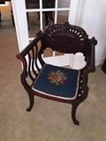 Fancy c:1900 needlepoint chair.
