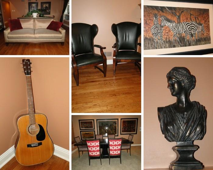 Baker & Century furniture, art work, Fender guitar, sculptures and lots, lots more!