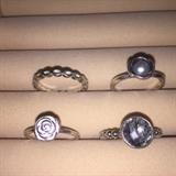 PANDORA STERLING SILVER RINGS SIZE 9