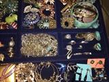 LOTS AND LOTS OF CRYSTAL, RHINESTONE, VINTAGE JEWELRY, STERLING SILVER JEWELRY, PANDORA CHARMS!