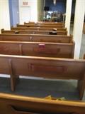 Pews have book racks
