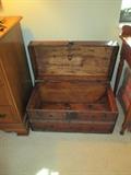 ANTIQUE OAK TRUNK