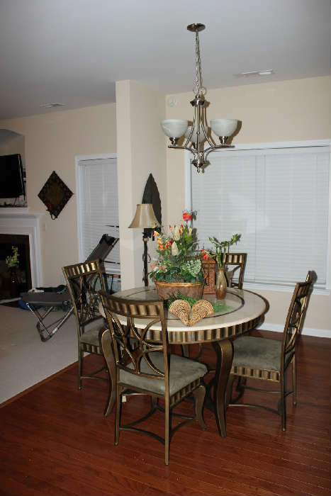 Marble top kitchen table and chairs