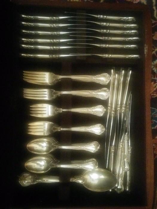 109-Piece set of Gorham Sterling Flatware, Service for 20, Chantilly pattern; weighs 7 lbs., 12 oz.