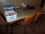 Mid-Century Enamel Table and chairs