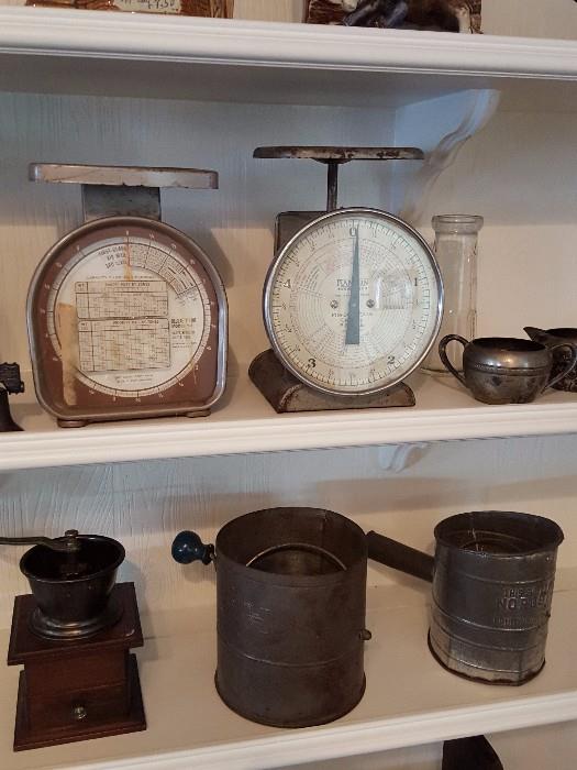 Antique Scales and Kitchen items