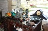 MCM table lamp, clocks