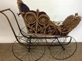 Ornate Victorian wicker carriage