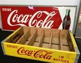 Coca Cola sign and crate