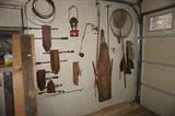 vintage Jorgensen wooded clamps, band saws, fishing nets & anchor
