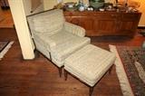 Henredon / Schoonbeck "bamboo" chair and ottoman