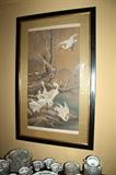 Large Chinese herons painting