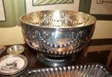 Amazing large sterling silver bowl by Goldsmiths and Silversmiths of London - dated 1900.