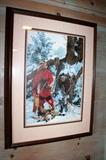The Winter Hunter - Mountain Man By Paul Calle framed print