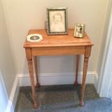 Birdseye maple hand turned table