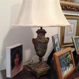 Jade inlaid cloisonné lamp