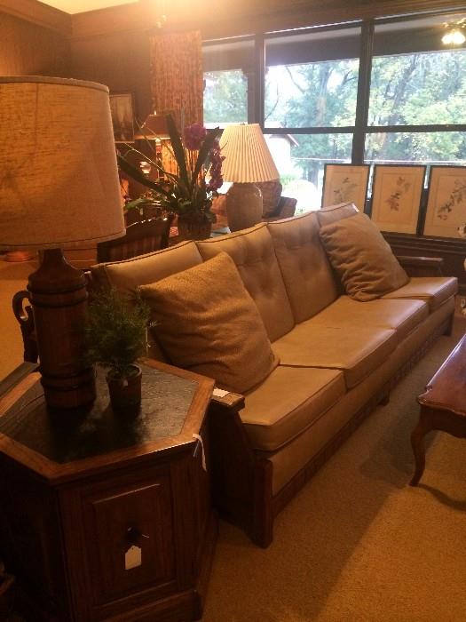 Vintage Ranch Oak extra long sofa