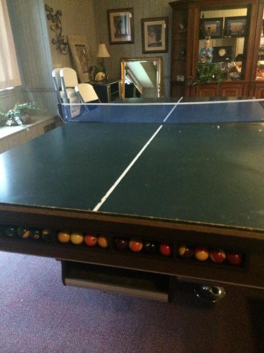 Pool table; ping pong board