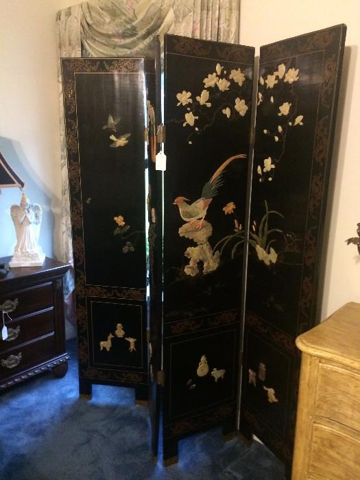 Four panel Asian room divider/screen