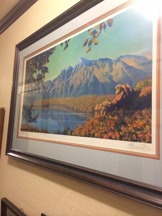 377/950 framed Alaskan art of Fred Machetanz