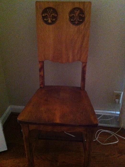 fancy carved oak chair