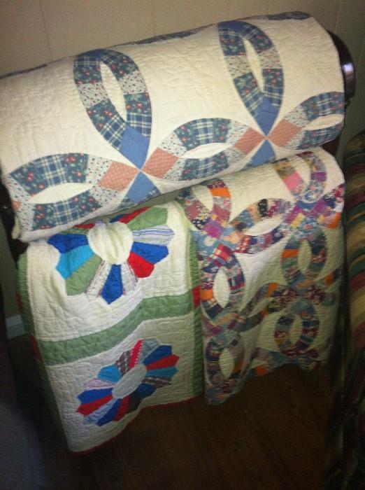 quilts (hand stitched)