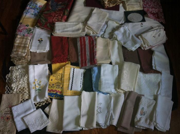 collection of several kinds of linens