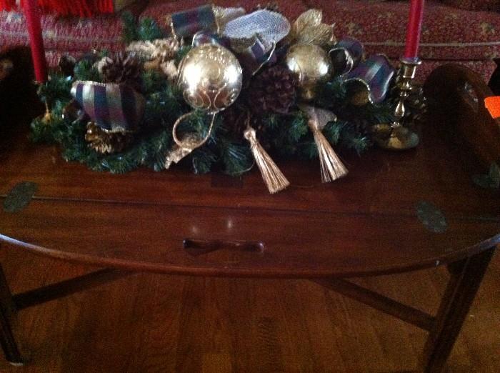 Christmas decoration and coffee table