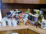 Lots of mugs and glasses