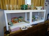 Vintage glassware/lunch boxes, jewelry