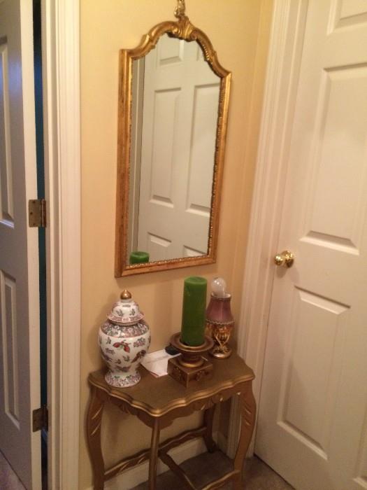 mirror ,small table