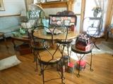 Ice Cream Parlor table with 4 chairs / Coca Cola item collection