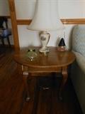 Solid Oak Occasional Table with Queen Anne style legs