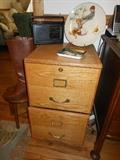 Oak Letter Size File Cabinet