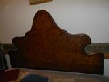 Burled Headboard of the Great Antique Solid Full Bed