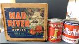 vintage fruit crate & kitchen tins
