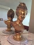Bronze bust "Diana" signed 